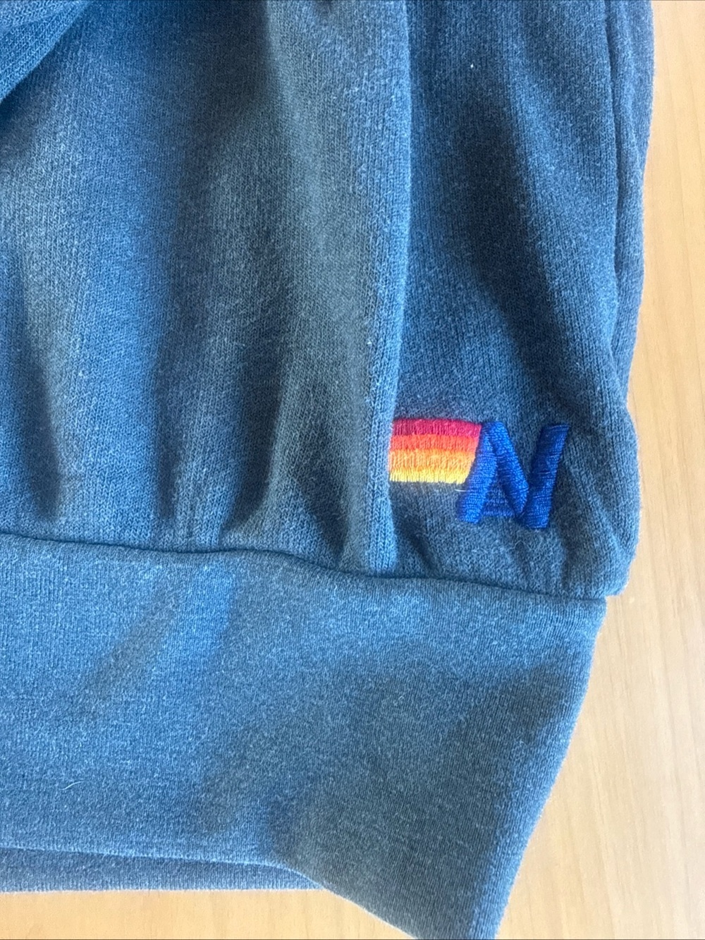 Aviator Nation Stripe Sun Navy Blue Crewneck Sweatshirt - Picture 3 of 11